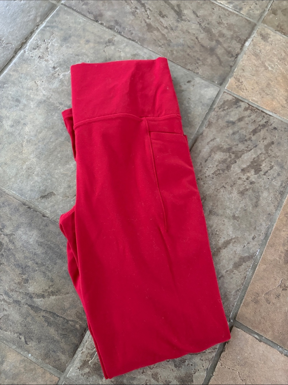 Athleta Red High-Waist Performance Leggings